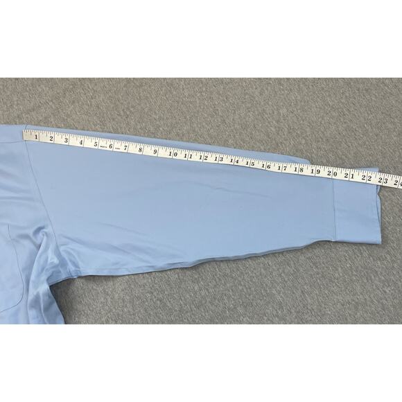 Jos A Bank Shirt Men 16.5-33 Blue 100% Cotton Traditional Fit Traveler Button Up - Picture 5 of 6